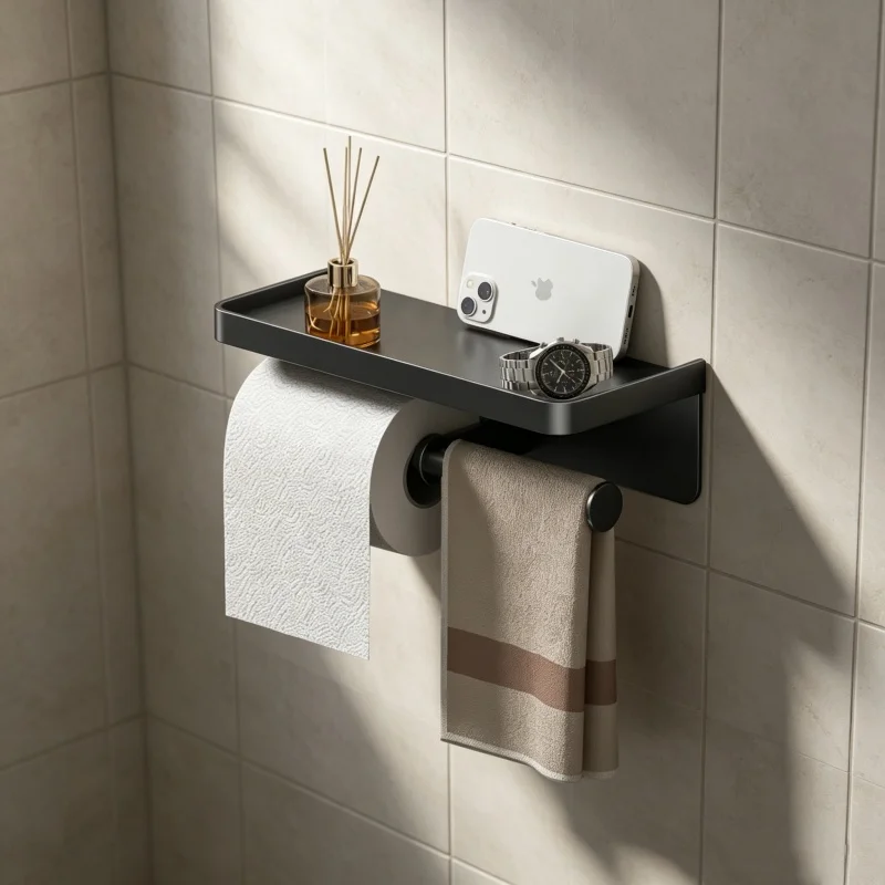 Phone Accessories Store - Household Washroom Wall Mount Aluminum Storage