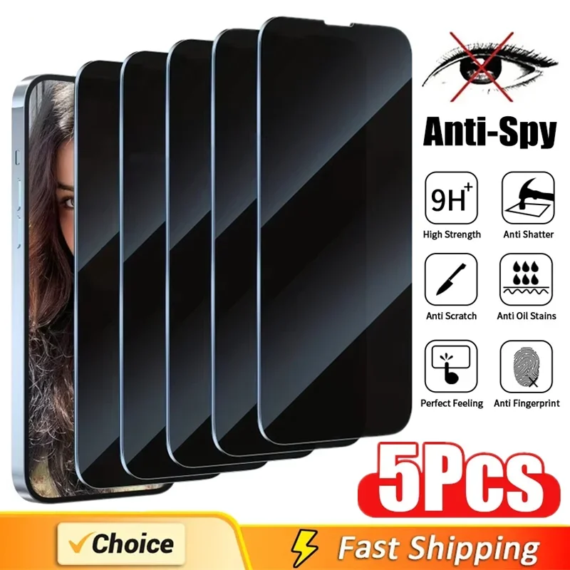 Phone Accessories Store - 5Pcs Full Cover Privacy Screen Protector