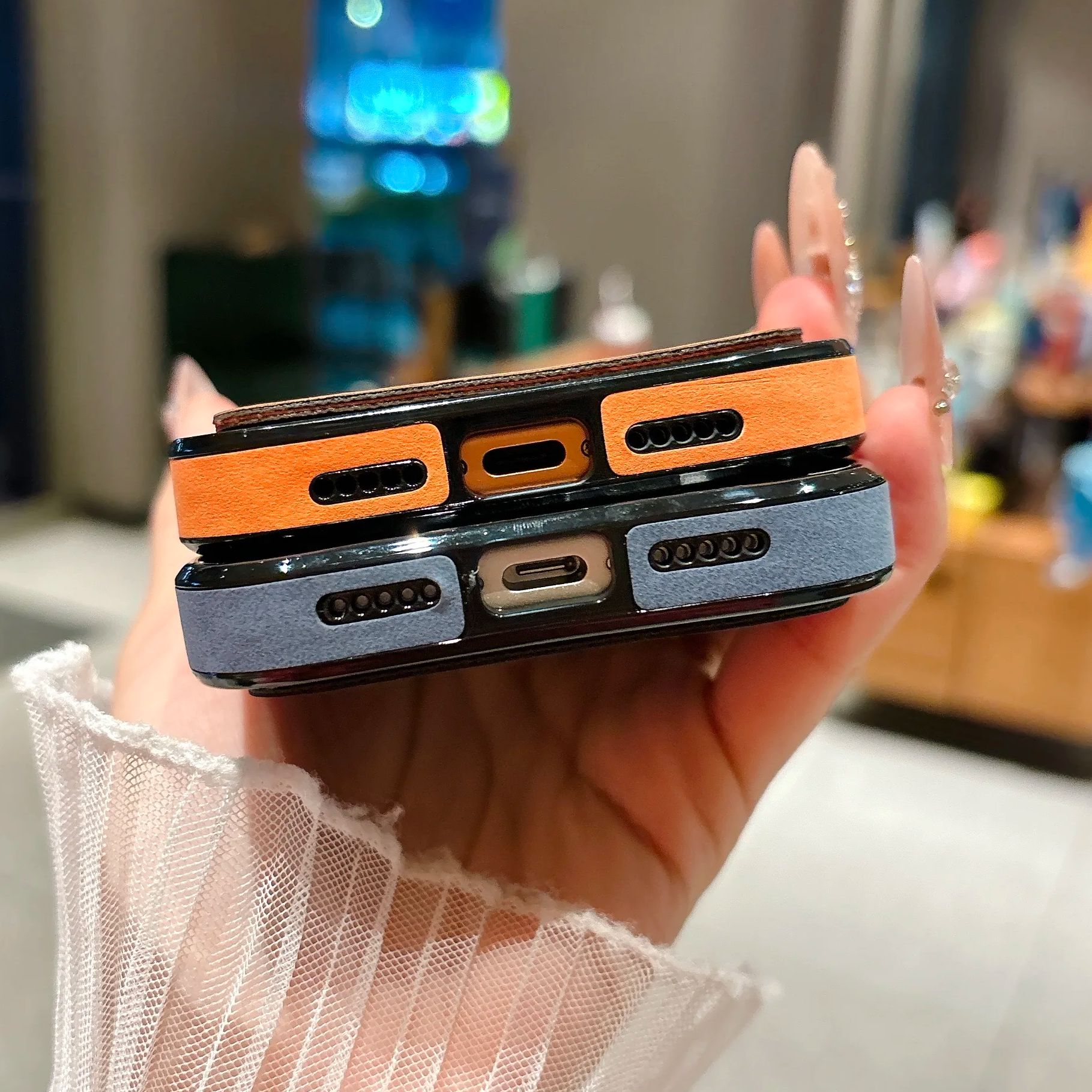 Wallet Card Holder Suede Leath - đánh giá và giá Phone Accessories Hippers