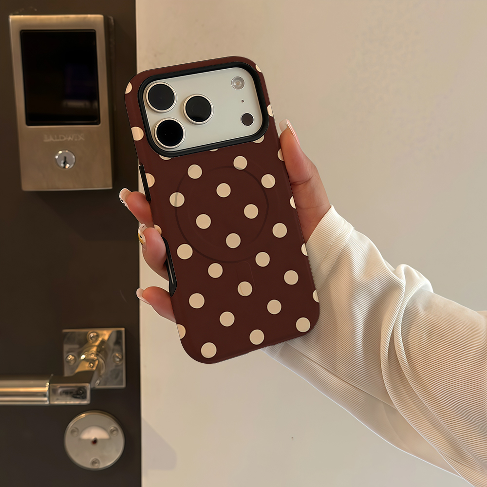 Brown Beige Polka Dot Phone Ca - đánh giá và giá Magnetic Phone Case