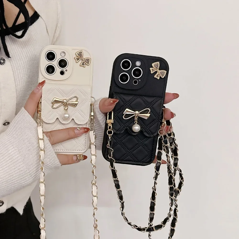 3D Bowknot Crossbody Card Hold - đánh giá và giá Phone Accessories Hippers