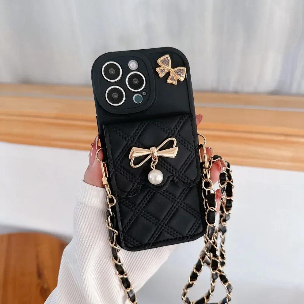 3D Bowknot Crossbody Card Hold - đánh giá và giá Phone Accessories Hippers