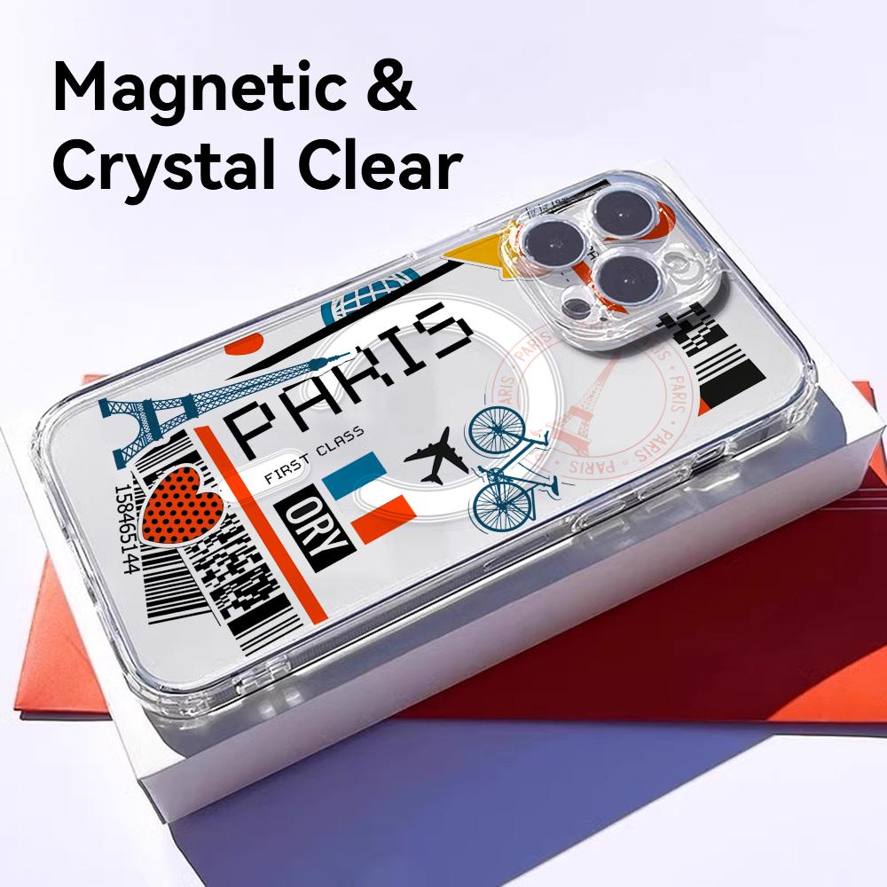 Plane Travel Ticket france Pho - đánh giá và giá Magnetic Phone Case