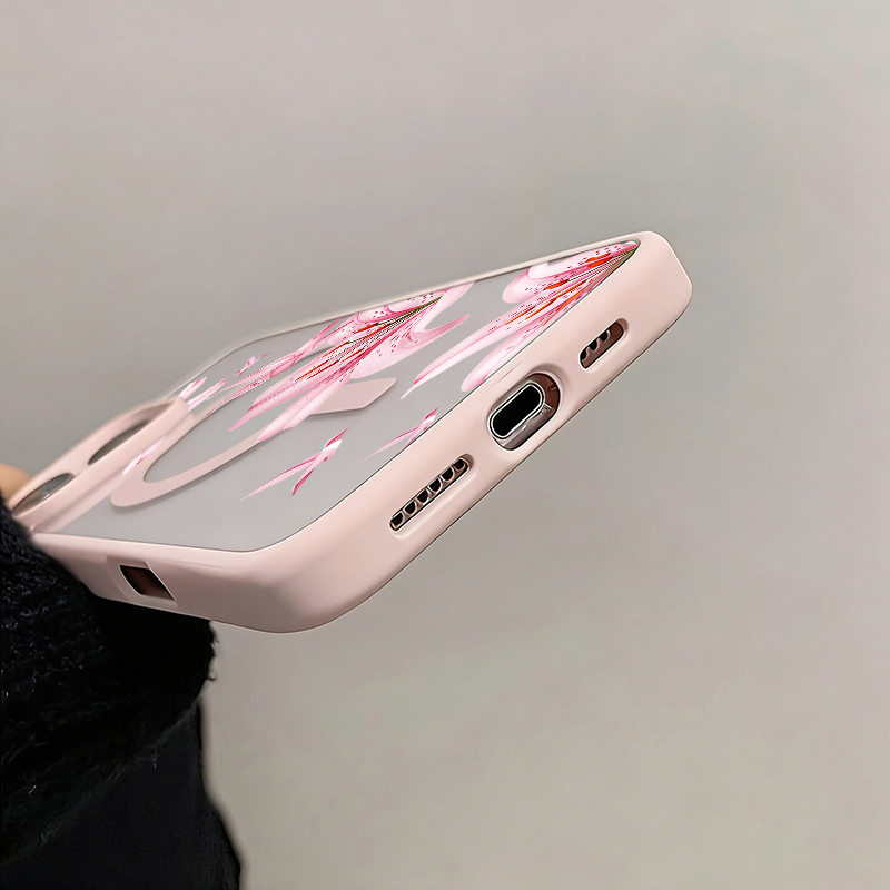 Pink Flower And Birds Magnetic - đánh giá và giá Magnetic Phone Case